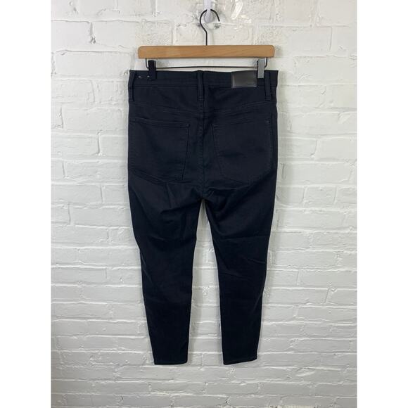 Madewell Womens 9" Mid Rise Skinny Denim Pants Dark Wash Black Size 30 - Picture 3 of 7